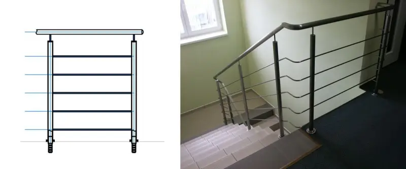 Varianty nerezového zábradlí