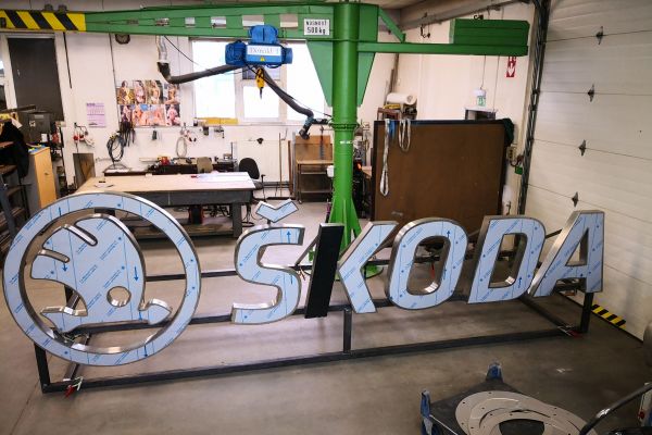 Stainless steel logos